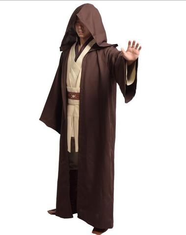 Star Wars Jedi Knight Costume Adult Men's Obi-Wan Kenobi Fighting Suits Costume Halloween Clothes Set ► Photo 1/3