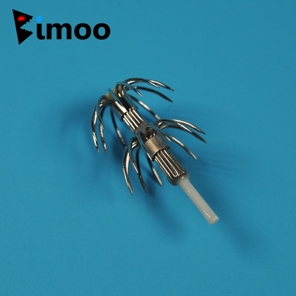 Bimoo 10pcs Octopus / Squid Jig DIY Hook #2.5 #3.0 #3.5 Squid Lure