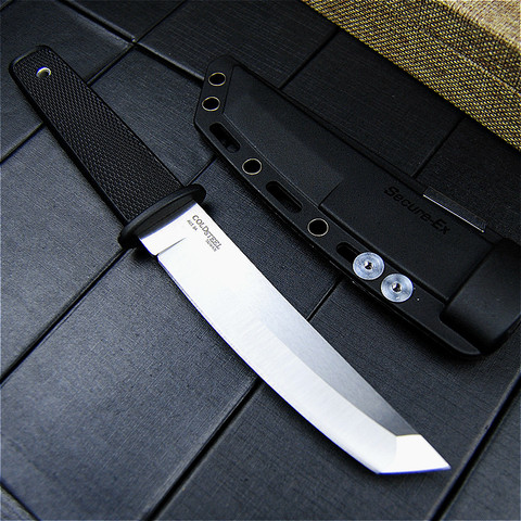 EVERRICH Cold Steel Hunting Fixed Blade Knife 440 Stainless Steel Long Kraton Plastic Handle Outdoor Tactical Knife ABS Sheath ► Photo 1/5