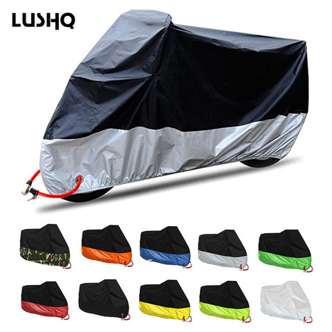 LUSHQ Motorcycle covers tarpaulin Cover Cloth moto Scooter Cover Protector waterproof Rain Dustproof Bike Bicycle Case  Tent ► Photo 1/6