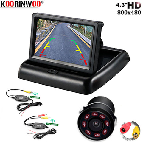 Koorinwoo Parking Assistance System Wireless 4.3 inch TFT LCD Foldable Car Monitor Display for Rearview Camera Reverse Backup ► Photo 1/6