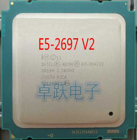 Intel xeon E5-2697V2 2.7GHz 30M QPI 8GT/s LGA 2011 SR19H C2 E5-2697 v2 CPU Processor 100% normal work ► Photo 1/1