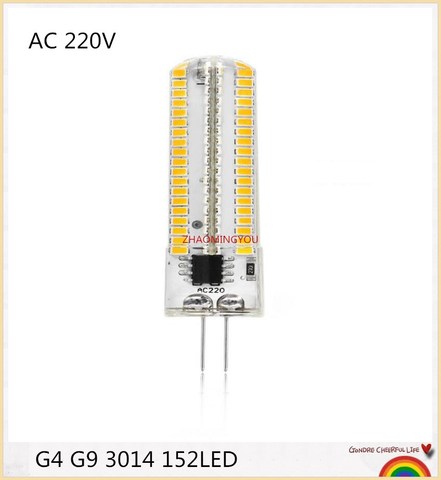 G4 G9 GY6.35 LED 152LEDs Dimmable Bulb 110V 220V Light SMD 3014 Chandelier Spotlight Replace 15W Compact Fluorescent Lamp ► Photo 1/6