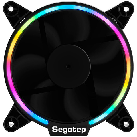 Segotep Ultra Silent Computer PC Case Fan RGB Light 12cm Cooling Fans Cooler 120mm Heatsink 120x120x25mm Desktop 3/4pin ► Photo 1/5