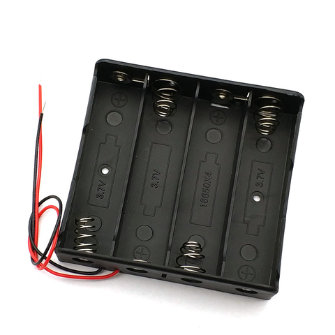 Plastic 4X18650 Mobile Battery Clip Case Holder with Wire Leads DIY ► Photo 1/1