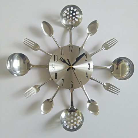 real metal wall clock knife kitchen the decoration quartz mute modern separates Needle clocks watch home ► Photo 1/6