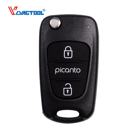 3 Buttons Replacement Car Key Case For Kia Transponder Key Shell Blank Fob For Kia Picanto flip key shell with I30 blade ► Photo 1/5