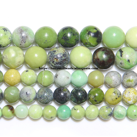Free Shipping Natural China Material Chrysoprase Jades Stone Round Loose Beads 6 8 10 MM Pick Size For Jewelry Making ► Photo 1/1
