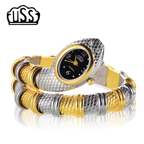 2022 New CUSSI style Snake Shaped watch Fashion Watch bracelet watch unique Design Women dress watches Girl relogio feminino ► Photo 1/3