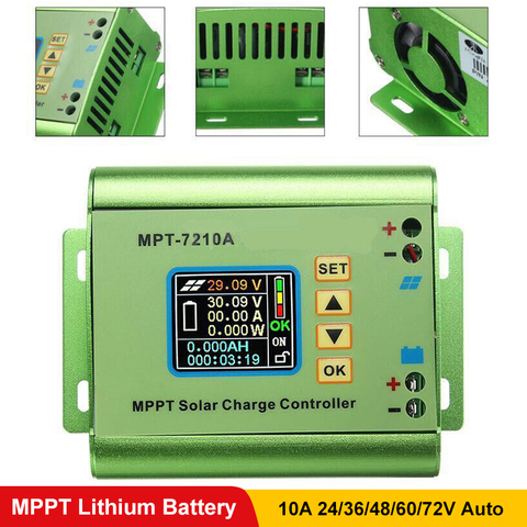 PowMr 10A MPPT Solar Charge Controller Fit For 24V 36V 48V 60V 72V Lithium Battery Bank Solar Systems Regulators LCD Display 202 ► Photo 1/6