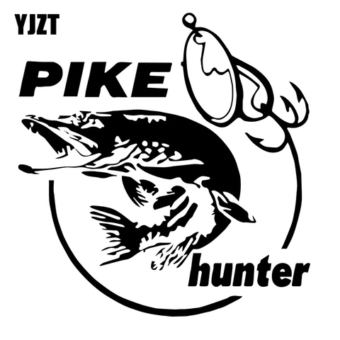 13.3cm*14cm Pike Hunter Fish Animal Car Sticker Vinyl Decal Decor S4-0376 ► Photo 1/6