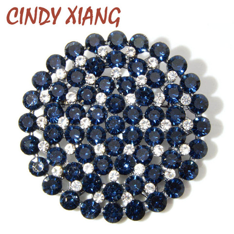 CINDY XIANG 4 Colors Choose Rhinestone Large Round Flower Brooches for Women Fashion Double Layer Style Coat Pin High Quality ► Photo 1/5