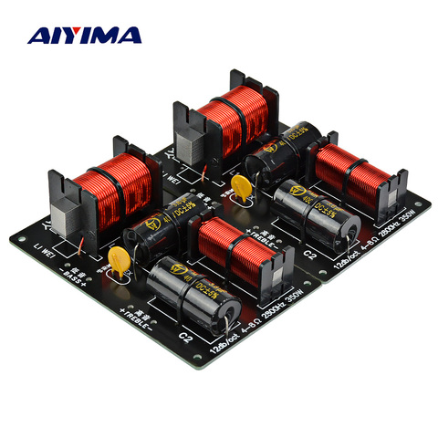 AIYIMA 2pcs 350W 2 Ways Crossover Audio Board Tweeter Bass Speaker Frequency Divider 2 Unit For 4-8Ohm DIY Speaker Filter 2800HZ ► Photo 1/6