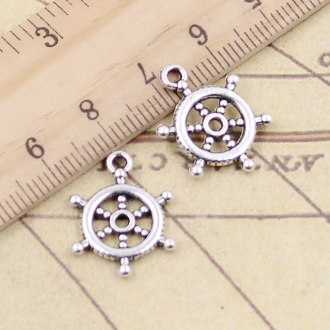 20pcs Charms Ships Wheel Helm Rudder 20x15mm Tibetan Bronze Silver Color Pendants Antique Jewelry Making DIY Handmade Craft ► Photo 1/2