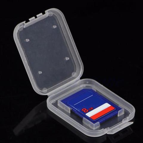 10Pcs Lightweight Clear Standard SD SDHC Memory Card Case Storage Holder Box Drop shipping ► Photo 1/6