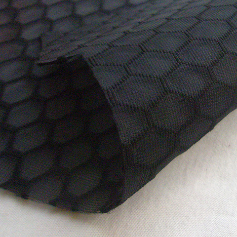 New Fashion French High Quality White Knitted Fabric Autumn Spring Honeycomb Spun-Bonded Black Fabric Coat Sewing Cloth tissu ► Photo 1/6