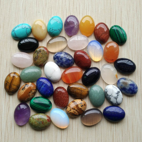 2022 fashion natural stone mixed Oval CAB CABOCHON for Jewelry&Clothes Accessories 13x18mm  wholesale 30pcs/lot  free shipping ► Photo 1/6