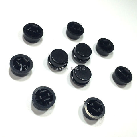 30pcs Black Round Tactile Button Caps For 12 *12 *7.3mm Tact Switches Plastic Swirch Key Cap ► Photo 1/6