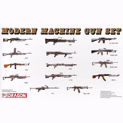 DRAGON 3806 1/35 Modern Machine Gun Set - Scale model Kit ► Photo 1/1