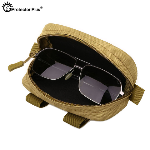 PROTECTOR PLUS Tactical Glasses Bag Multi-functional Camouflage Glasses Case Outdoor Cycling Molle Small Clutch bag Waterproof ► Photo 1/6