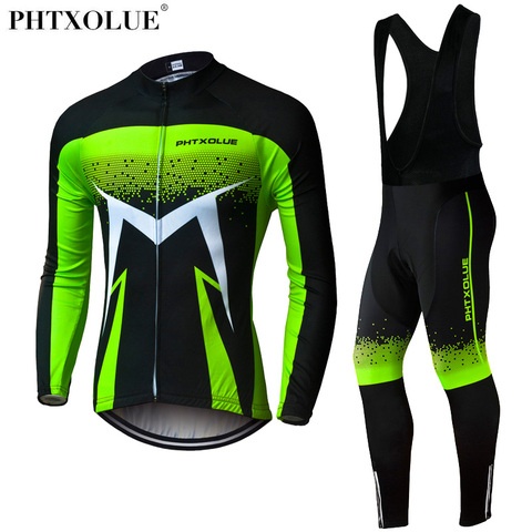 Phtxolue 2022 Breathable Long Sleeve Cycling Set Mountain Bike Clothing Autumn Bicycle Jerseys Clothes Maillot Ropa Ciclismo ► Photo 1/6