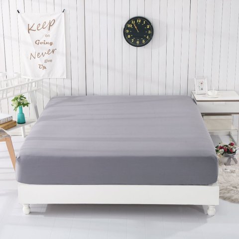 EARTHING Fitted Sheet Gray color Not includes pillow case Cotton Silver Antimicrobial healthy sleep conductive fabric ► Photo 1/1