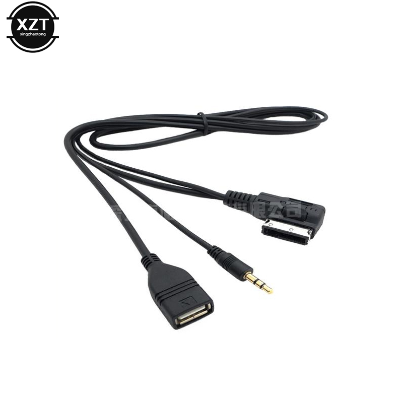 Music Interface AMI MMI to 3.5mm Audio AUX Adapter Cable f Audi Q5 Q8 Q7 A4L A6L 