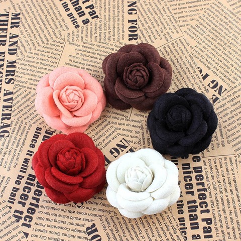 Handmade Fabric Camellia Flower Brooch Pin Badge Unisex Wedding Party Costume Jewelry Clothes Accessories Big Brooches for Women ► Photo 1/6