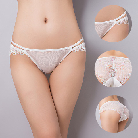 New 3Pcs/lot Sexy lingerie Transparent Panties Girl Underwear