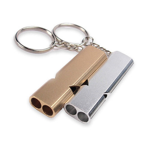 Aluminum Alloy Whistle Loud Keychain Camping SOS Emergency Survival Hiking Tools