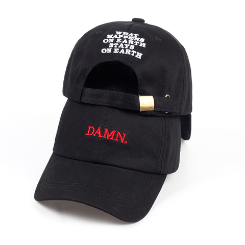 DAMN Hats for men and woman Embroidered DAMN. Dad Hat Hip Hop Stitched Kendrick lamar Unstructured Rapper Snapback Baseball Cap ► Photo 1/6
