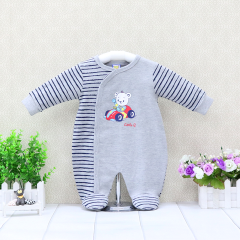Boys Pure Cotton Rompers O neck Long Sleeve One Piece Clothes Toddler Suits Children Overalls for 0-12 months Baby christmas ► Photo 1/6