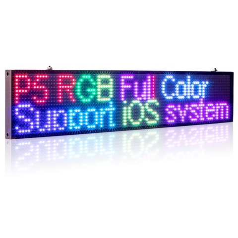 50CM P5MM RGB Led Sign Full color multicolor Programmable Scrolling Message LED Display Board Display Multi-language ► Photo 1/6