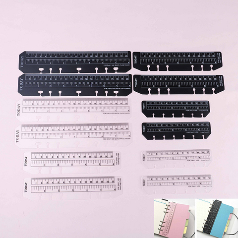 A5/A6/A7 6 Holes Ruler For Binder Planner Notebooks Office School Index Ruler Bookmark Notebooks Accessories ► Photo 1/6