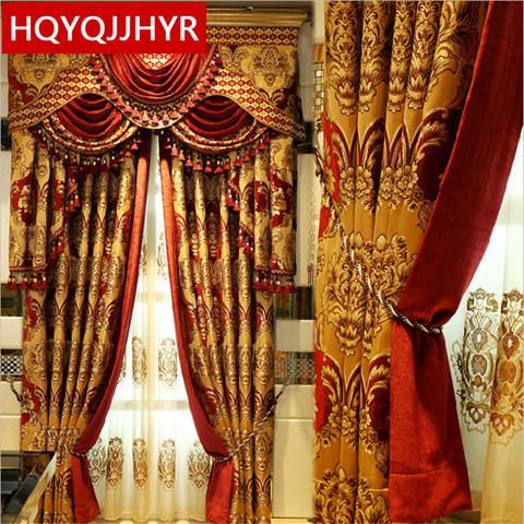 Royal aristocratic European embroidery full shade curtains for living room upscale villas decorated curtains for bedroom/Hotel ► Photo 1/5