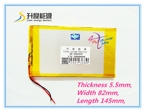 Free shipping 3.7 V 10000 mah tablet battery brand tablet gm lithium polymer battery 5582145 ► Photo 1/1
