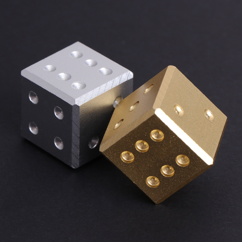 16mm Metal Dice Aluminum Club Bar Drinking Playing Game Tool Gold Silver ColorXI 