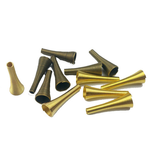 20pcs/lot 28mm length Gold/bronze Color Metal Spring Bead Caps Spacer End Caps Stoppers for DIY Jewelry Making Findings ► Photo 1/1