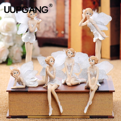 DIY Miniature White Angel Flying Flower Fairy Garden Flower Ornaments Home  Decoration Cartoon Gifts Home Car Cake Decor - Price history & Review, AliExpress Seller - UUPGANG Store