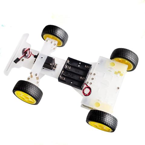 Steering engine 4 wheel 2 Motor Smart Robot Car Chassis kits DIY with 3003 ► Photo 1/1