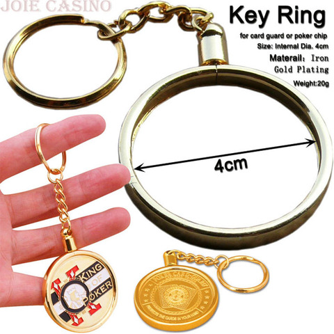 3pcs Blank Key Ring Keychain for Poker Chips Poker Card Guard TEXAS HOLD'EM Poker gift ► Photo 1/4