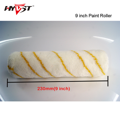 Paint roller head (9 inch) with yellow stripe brush  Suitable for airless paint roller SR300 and 6-8mm rod size Plain roller ► Photo 1/3