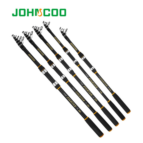 JOHNCOO FIGHTER Telescopic Fishing Rod 40-80g Spinning Rod 2.1,2.4,2.7,3.0,3.6M Portable Sea Fishing Rod Long Casting Carbon Rod ► Photo 1/6