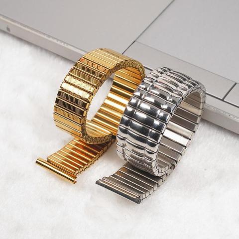 10/12/14/16/18/20MM Stainless Steel Stretch Expansion Parts Watch Band Strap Silver Gold Metal Color Watch Bracelets Accessories ► Photo 1/6