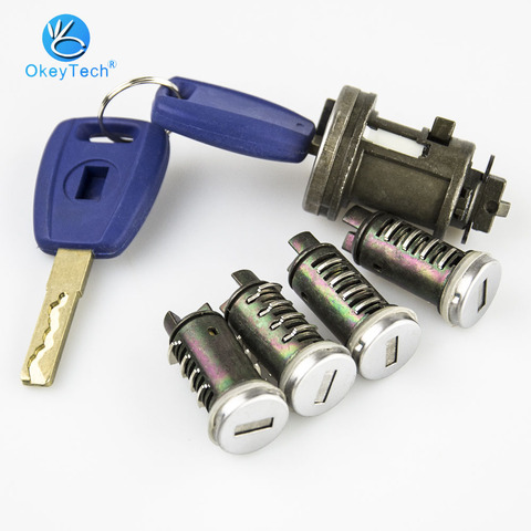 OkeyTech Car Ignition Lock Set For Fiat Ducato Peugeot Citroen SIP22 Blade Car Key Door Original Milling Cylinder Trunk Lock ► Photo 1/6
