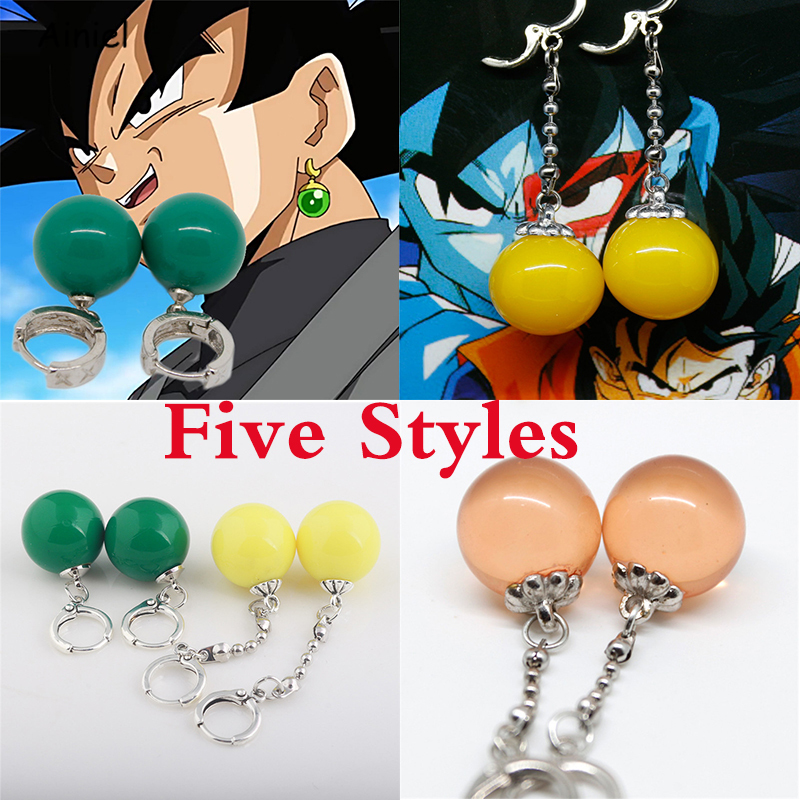 Anime Dragon Ball Z Super Vegetto Potara Son Goku Cosplay Earrings Ear Stud  New