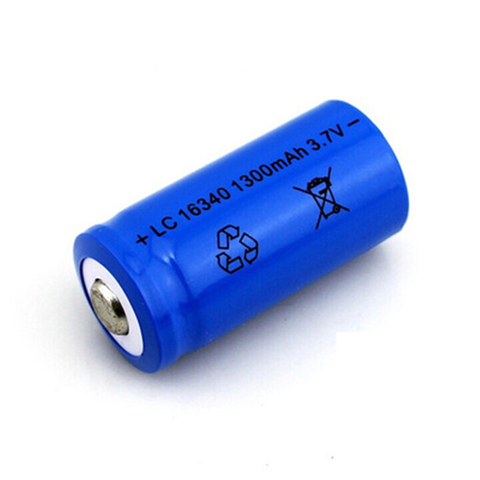 4 pcs/set 16340 battery 3.7V 1300mAh Rechargeable Li-ion Battery for Led Flashlight batery litio battery Wholesale ► Photo 1/2