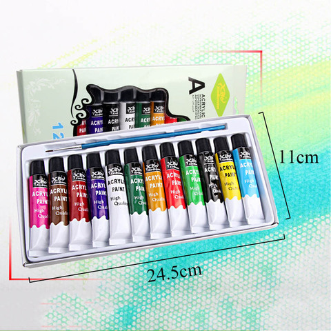 12ml 12 Oil Colors Profession Acrylic Paints Set Hand Painted DIY Nail  Glass Wall Drawing Fabric Painting Tools For Kids DIY - Price history &  Review, AliExpress Seller - Stationery Retail Store