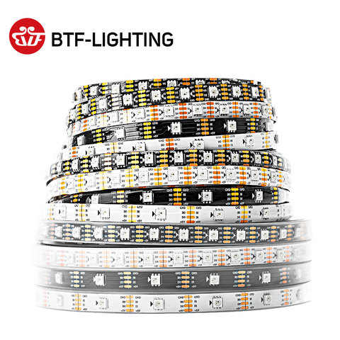 WS2813 Led Strip Light Dual Signal Individually Addressable 1m 4m 5m 30 60 100 144 LEDs WS2812B Updated Black White PCB DC5V ► Photo 1/6