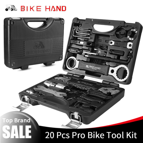 BIKE HAND 18 in 1 Bicycle Repair Tools Kit Box Set Multi MTB Tire Chain Repair Tools Spoke Wrench Kit Hex Screwdriver Bike Tools ► Photo 1/6